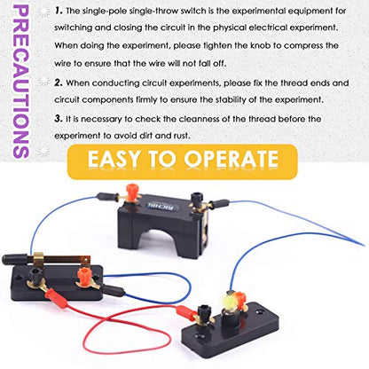 Swpeet 10Pcs Red + Blue Interconnect Circuit Wire Kit, Perfect for Physics Laboratory Electricity Connection,Demos Teaching Basic Principles of Electricity and Simple Circuit Wire Works - style: Interconnect Circuit Wire