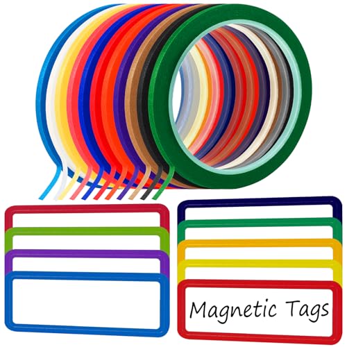 12 Roll Whiteboard Thin Tapes, 1/8, White