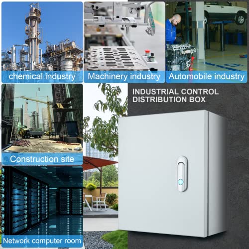 Steel Electrical Junction Box, Indoor&Outdoor Electrical Enclosure Box, Wall Mounted Waterproof&Dustproof Metal Box, Universal Electric Equipment Enclosure Box with Safety Locks and Mounting Plates - size: 16"×12"×6"