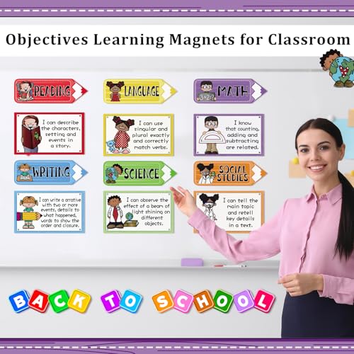 Feifeiya 12 Pcs Magnetic Objectives Classroom Organization for Teachers