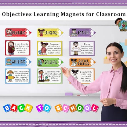 Feifeiya 12 Pcs Magnetic Objectives Classroom Organization for Teachers