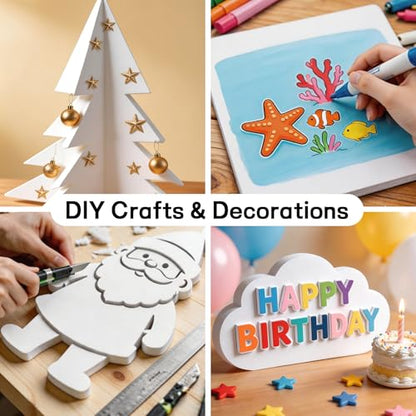 Foam Board 16" x 20", 12 Pack White Foam Sheets, 3/16" Thick Double-Sided PVC Foam Boards for Crafts, School Projects, Photo Mounting & DIY Projects - size: 16*20in