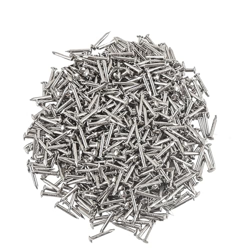 newlng 500PCS Small Nail Round Head Tiny Nails String Art Nails Hand-Made Hardware Accessories Fasteners Mini Nails 1 X 10mm/0.04"X0.4"(DXL) Silver - color: Silvery1*10mm