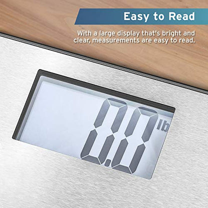 Etekcity Stainless Steel Digital Body Weight Bathroom Scale, 400 Pounds - color: Silver, size: 11.8 x 11.8 inches