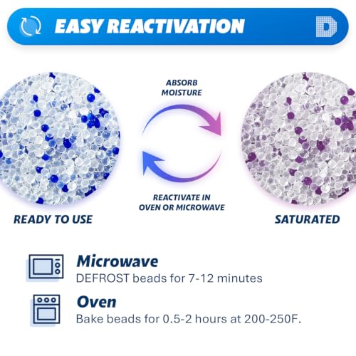 Dry & Dry [7 LBS] Blue & White Mixed Silica Gel Beads(Industry Standard) Silica - Rechargeable Silica Beads, Silica Gel, Desiccant Beads, Moisture Absorbers - color: Blue Mixed, size: 7 lbs