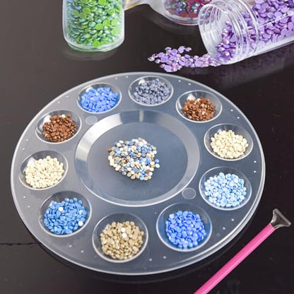 Paint Tray Palette,60pcs Paint Trays for Kids,Plastic Paint Pallet or Pupils to Painting,DIY Craft,Play Party at Home,Kindergarten or School(Clear) - size: 60pcs clear