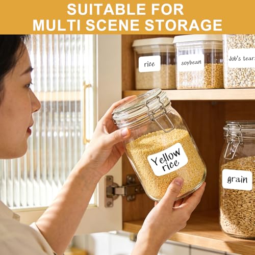160 Pcs Storage Bin Labels with Marker, Removable No Residue Tear Resistant Matte White Blank Labels, Three Sizes for Home School Business Organization (3 Sizes) - size: 3 Sizes