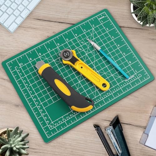 DIYSELF 23in×17in Cutting Mat, A2 Self Healing Craft Mat for Sewing - color: Green, size: 23"L x 17"W
