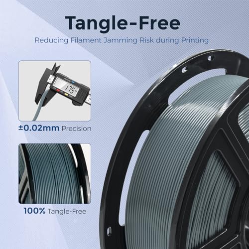 FLASHFORGE PETG Pro Filament 1.75mm Grey, 3D Printer Filament 1kg (2.2lbs) Spool, Dimensional Accuracy +/- 0.02mm, 3D Printing Filament for Various Mechanical Parts, Waterproof Parts - color: Grey