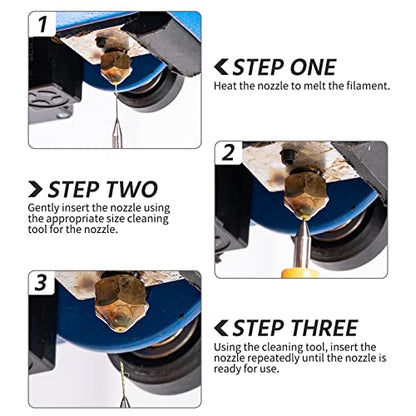 TRONXY 3D Printer Nozzle Cleaning Kit - color: Cleaning needle kit + nozzle 5