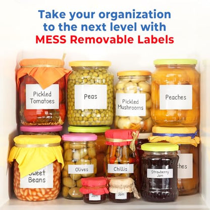 Removable Dry Erase Labels 3x4 in 48 Pk - Jars Bins Fridge and Freezer - style: 3x4"