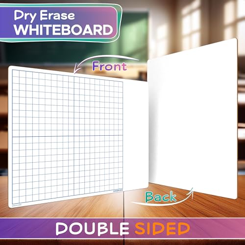SCRIBBLEDO XY Axis Coordinate Graph Lap Boards 11x14 for Classroom Math Set - size: 14"W x 11"H