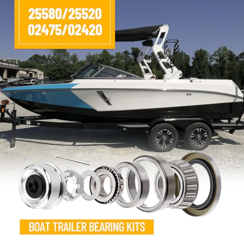 4 Sets Trailer Hub Wheel Bearing Kit 25580/25520 02475/02420 - size: 25580 02475-Set of 4