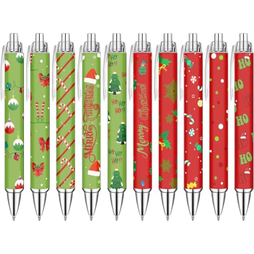 Christmas Ballpoint Pens Set, 10 Pack Holiday Theme Smooth Writing Pens - color: Multicolor