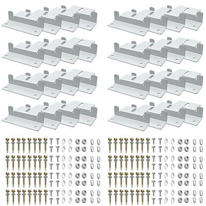 Aluminum Solar Panel Z Mounting Brackets - color: Silver 32 Units Z Brackets
