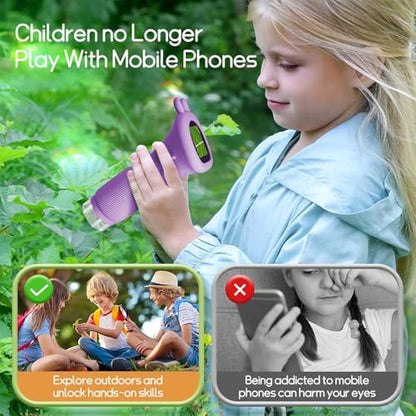 WINWEND Kids Microscope Pocket Microscope -1000X Portable Microscope for Kid | Photo and Video Mini Microscopes | 2'' Digital Little Scientist Microscopes for 3-10 Age Years Old Boys Girls Toys Gifts - color: Purple