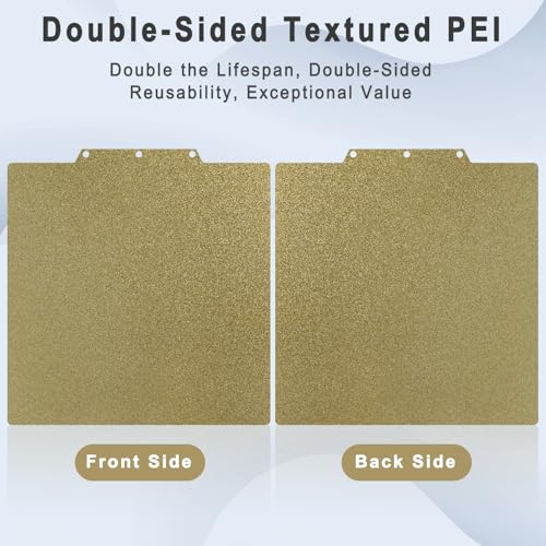 Double Sided Textured PEI Build Plate for Adventurer 5M 235x235mm Spring Steel Sheet Hot Bed Replacement - color: Double side PEI, size: 235mm Adventurer 5M