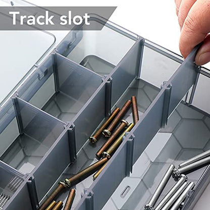 Small Parts Organizer 18 Grids Transparent