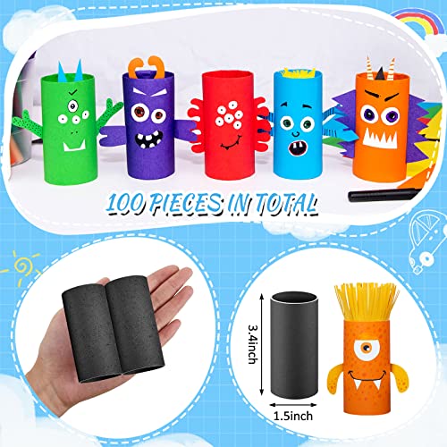 Henoyso 100 Pack Toilet Paper Rolls, 1.57 x 3.74 Inch, Black - color: Black, size: 1.57 x 3.74 Inch