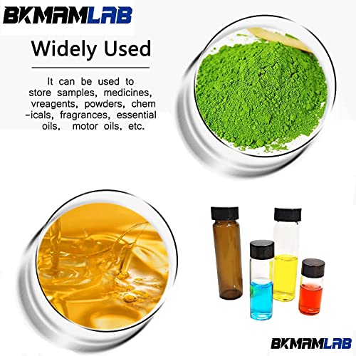 5ml Amber Small Glass Vials 100pcs with Screw Caps(100pcs) - color: Amber, size: 5ml 100pcs