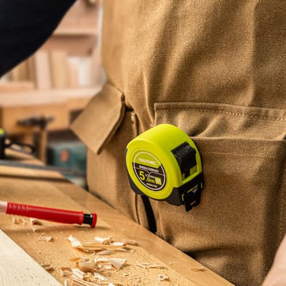 HAUTMEC Tape Measure 25ft with Fractions 1/8 – Dual Scale Metric & Imperial Measuring Tape Retractable – Compact Economical for Home DIY Renovations Crafting Quick Fixes HT0325-3PC - color: 25ft-3pc