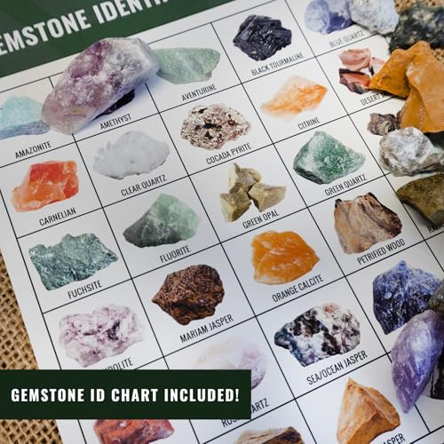 ASR Outdoor 5lb Rough Gemstone Mining Kit Geology Paydirt Classifier and ID Chart (Madagascar) - style: Madagascar