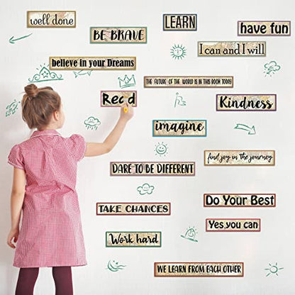 Hotop 42 Pcs Growth Mindset Inspirational Posters Banners Motivational Posters for Classroom Bulletin Board Decor Home Sweet Classroom Motivational Gallery Teacher Door Signs (Travel The Map Style) - style: Travel The Map Style