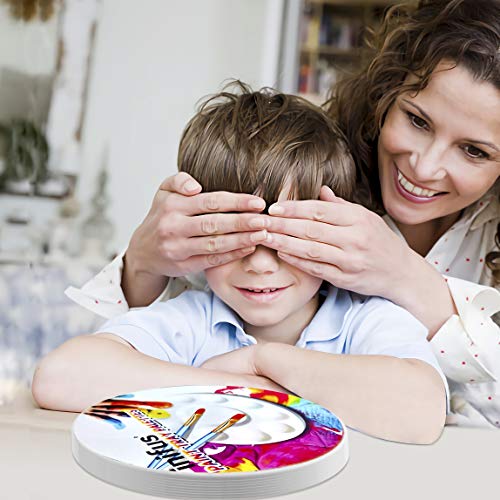4 PCS Paint Palette, INIFUS Paint Pallet for Kids & Students，Plastic Paint Tray Palettes with 10 Wells,Painting Supplies for Kids - color: 4pcs
