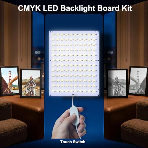 Upgrade 3PCS CMYK LED Backlight Board Kit FAZ007 for Bambu Lab Makerworld Accessories,Control Brightness USB Dimmer Switch, 120 LED Beads, 3D Printer Light Box 5V Type-c Powered - color: 3 PCS CMYK LED