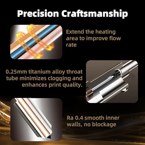 IdeaFormer-3D 2Pcs 0.4mm P2S H2S H2D Hotend, Detachable Hardened Steel Nozzle Print Head Hotend Extruder Kit for Bambu Lab P2S/H2S/H2D/H2D Combo/A1/Mini 3D Printer Accessories - style: 2Pcs 0.4mm H2D H2S Hotend