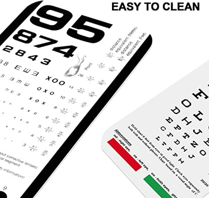 PECULA Eye Chart, Pocket Eye Charts, Snellen and Rosenbaum Pocket Eye Chart for Eye Exams (2 in 1) - color: 1* PECULA