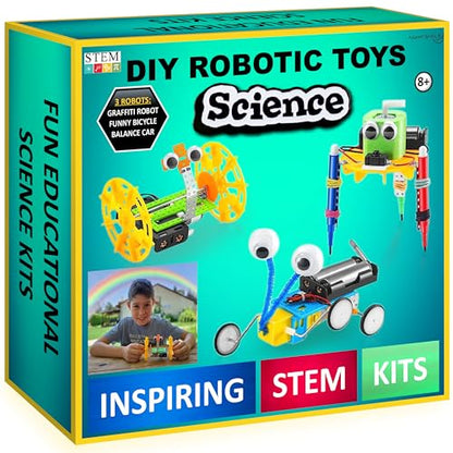 DIY STEM Engineering Educational Toys for Kids 8-12 Arts and Crafts Kits - color: Green- 3 Robotic Sets