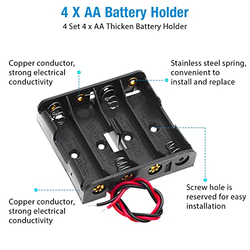 4 Pack 4 x AA Thicken Battery Holder