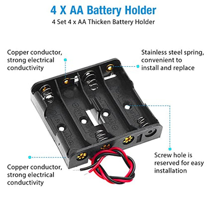 4 Pack 4 x AA Thicken Battery Holder