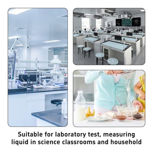 3PCS 25ml Measuring Cylinder, Plastic Transparent Graduated Cylinder, Science Test Tube Flask, 2-Sided Bule Measuring Lines Graduated Cylinder Beaker - size: 25ml
