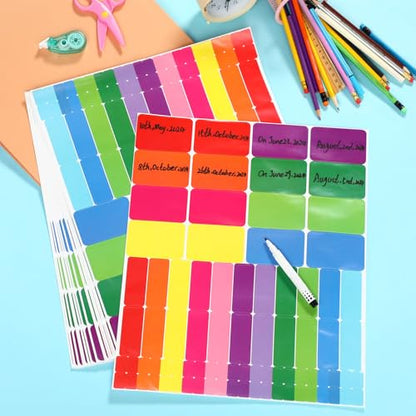 Tallew 1640 Pcs Rectangle Labels, 0.5" X 0.75"、0.98" X 2.64"、2" X 3"