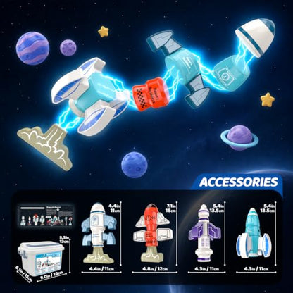 Magnetic Robot Building Toy, STEM Magnet Rocket Toys Set for Kids Age 3-5 - color: Rocket