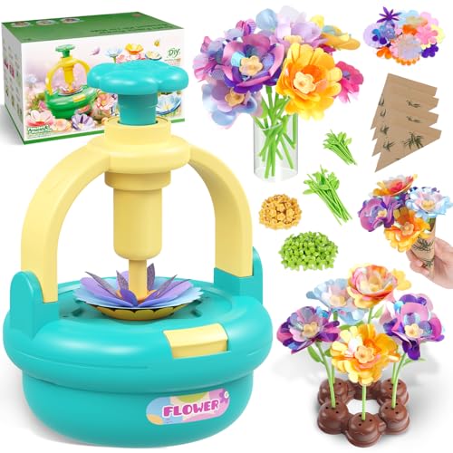 TingingYuli Flower Press Kit for Kids, DIY Flower Bouquet Maker, Ages 4-8 - color: Blue