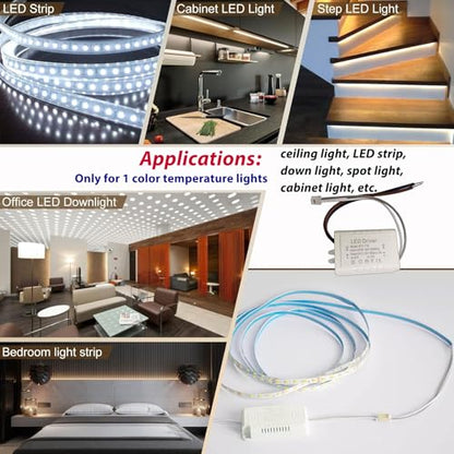 LED Driver 4-7W for Single Color Ceiling Strip Spot Light Module Panel, Replacement LED Power Supply Transformer Adapter Starter, Input AC85-265V Output DC12-25V - style: SF 4-7W 1CCT