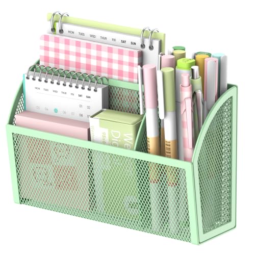 3-Grid Magnetic Pencil Holder, Strong Magnet Locker Organizer, Mint Green - color: Mint Green