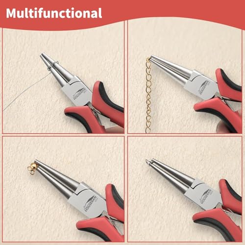 2-Piece 5-Inch Jewelry Pliers Set, Round Nose and Flat Nose Plier