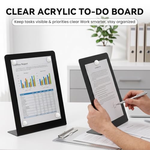 MIKEDE Magnet Display Board,3pcs 11.6"x9.8" Magnetic Stand with 12 Magnets