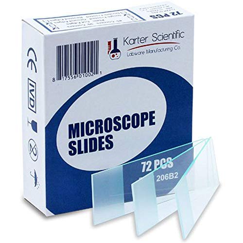 Microscope Slides, Ground Edges, Frosted, 90 Corners, 3x1, Karter Scientific (Pack of 720) - size: PACK OF 720