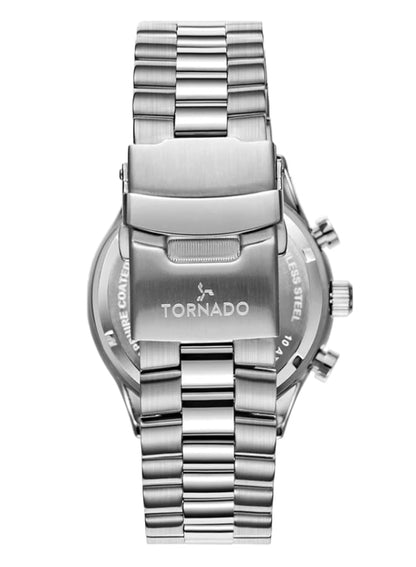Tornado Celestia Elite Men’s Chronograph Watch | Green Dial, Gold Case & Strap, 42x48mm, 10ATM - T6106B-GBGH - color: Grey