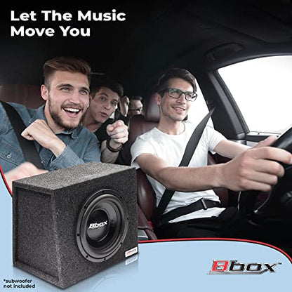 Bbox Single 10 Inch Subwoofer Sealed Enclosure - Car Subwoofer Box & Enclosures - Premium Subwoofer Box Improves Audio Quality, Sound & Bass - Red & Black Spring Terminals - Charcoal - size: 10 inch, style: SEALED