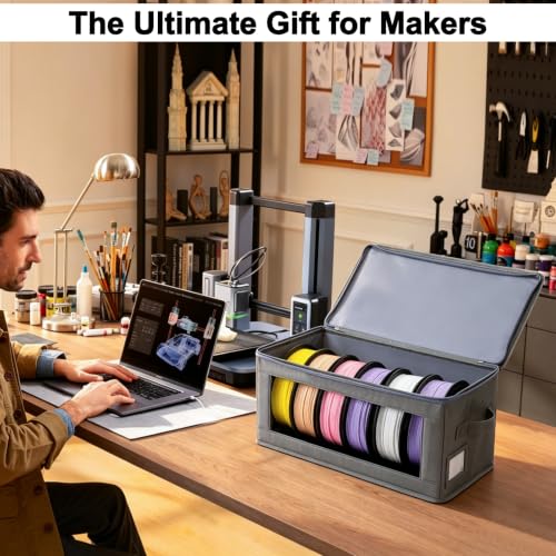 4-Pack Large Filament Storage Boxes for 3D Printer Spools