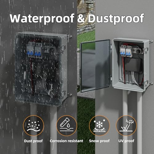 Joinfworld Clear Electrical Enclosure Box 12.8x8.8x4.2 for WiFi Router - size: 12.8 x 8.8 x 4.2 inches