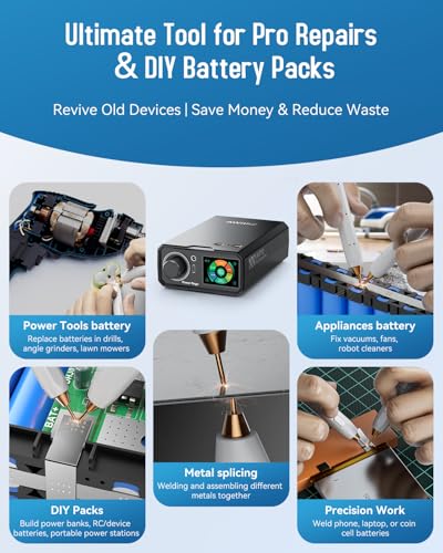 UKF10 Professional Super Capacitor Farad Spot Welder for Battery Pack Making, Repair, Powerful for 0.2mm Pure Nickel & 0.35mm Ni-Plated Steel, 3 Modes w/Smart Pen (UKF10)