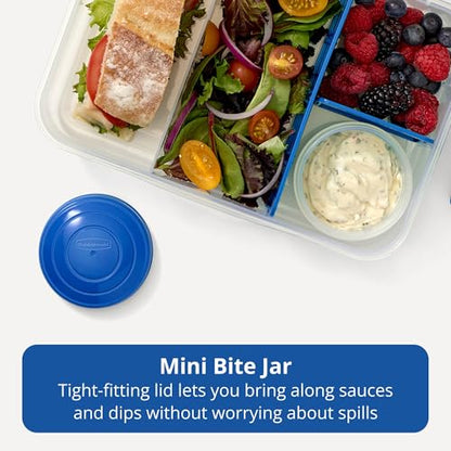 Rubbermaid Pack & Go 1.48 L Bento Create, 2-Pack, Meal Prep Containers with Compartments and Dividers - size: 1.48L (2-Pack)
