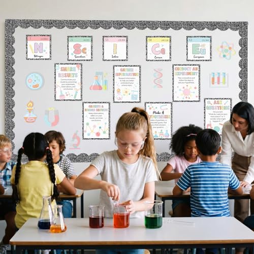 Harloon 27 Pcs Pastel Composition Science Posters for Classroom
